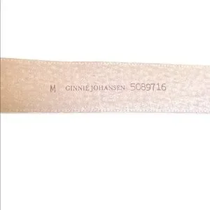 Ginnie Johansen  leather vintage belt with Usmeco Paris gold buckle sz medium GINNIE JOHANSEN-Vintage Leather Belt-Size Medium-Made in USA  main image 4
